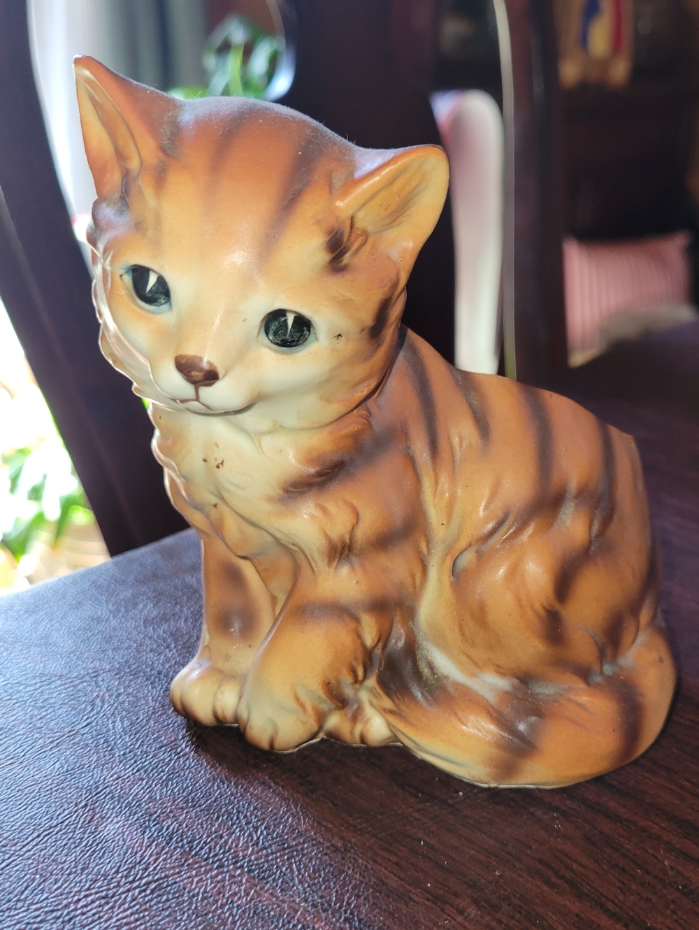 Vintage Cat Planter #6718 Figurine Japan Scouring Pad Holder 5” Tall Kitten